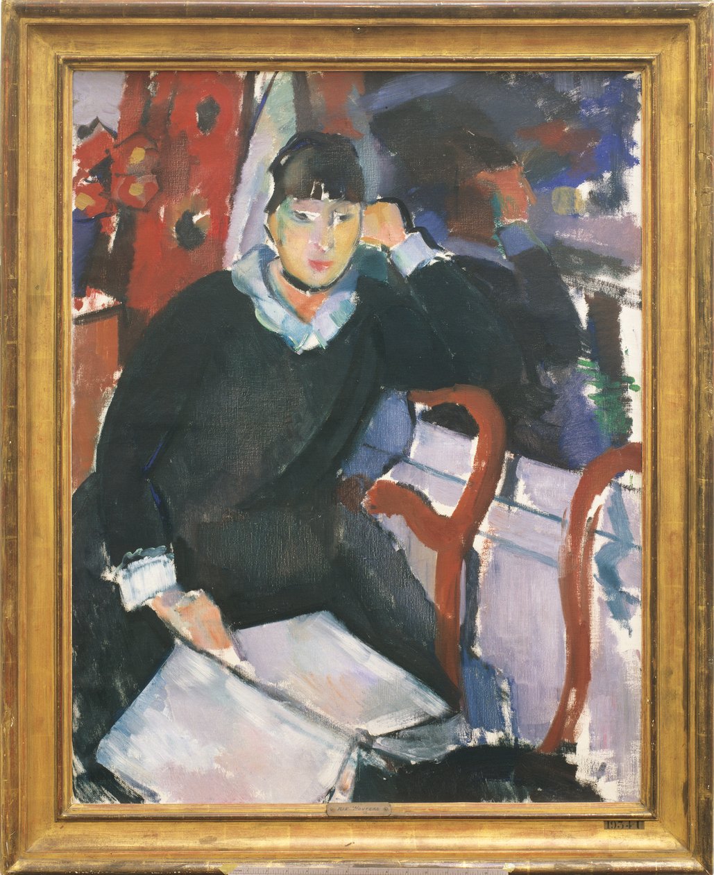 Siddende Kvinde ved Vinduet eller Portræt af Nel Deurinckx, Kunstnerens Hustru af Rik Wouters