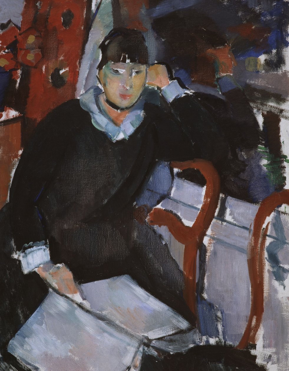 Siddende kvinde ved vinduet eller Portræt af Nel Duerinckx, kunstnerens hustru af Rik Wouters