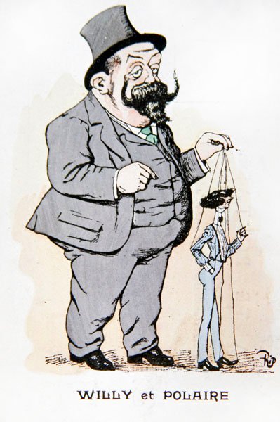 Willy og Polaire, begyndelsen af det 20. århundrede (farve litho) af Rip