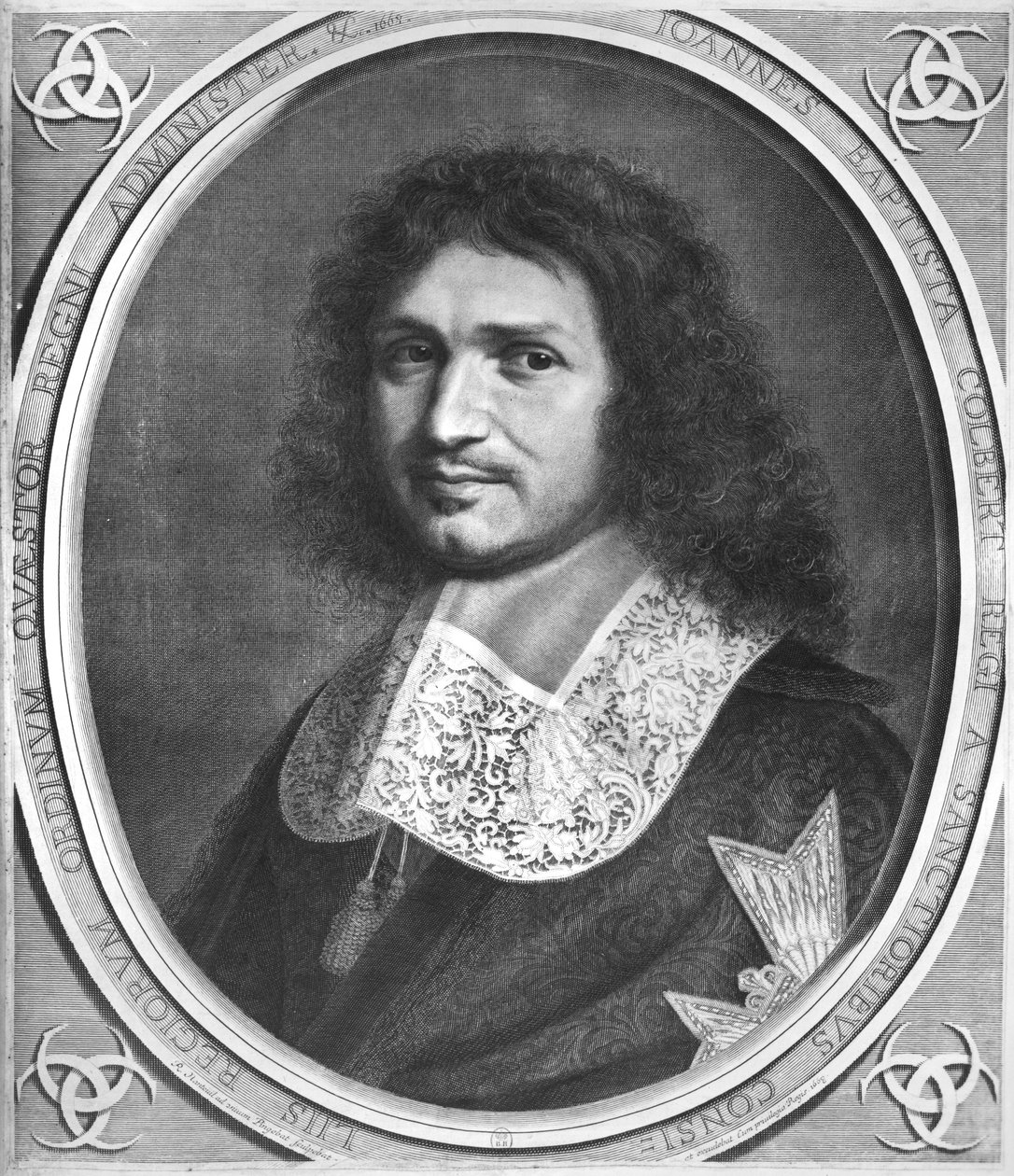 Portræt af Jean Baptiste Colbert (1619-83) af Robert Nanteuil