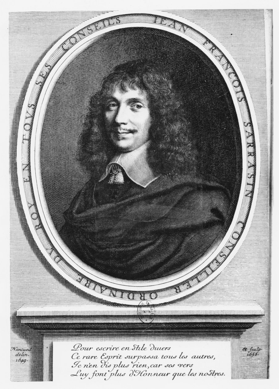 Portræt af Jean-François Sarasin af Robert Nanteuil