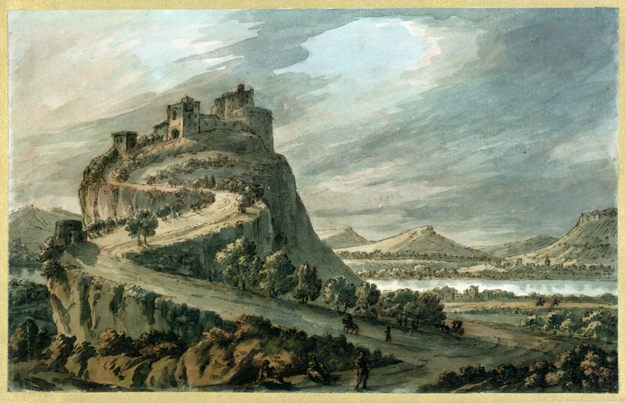 Klippelandskab med slot af Robert Adam