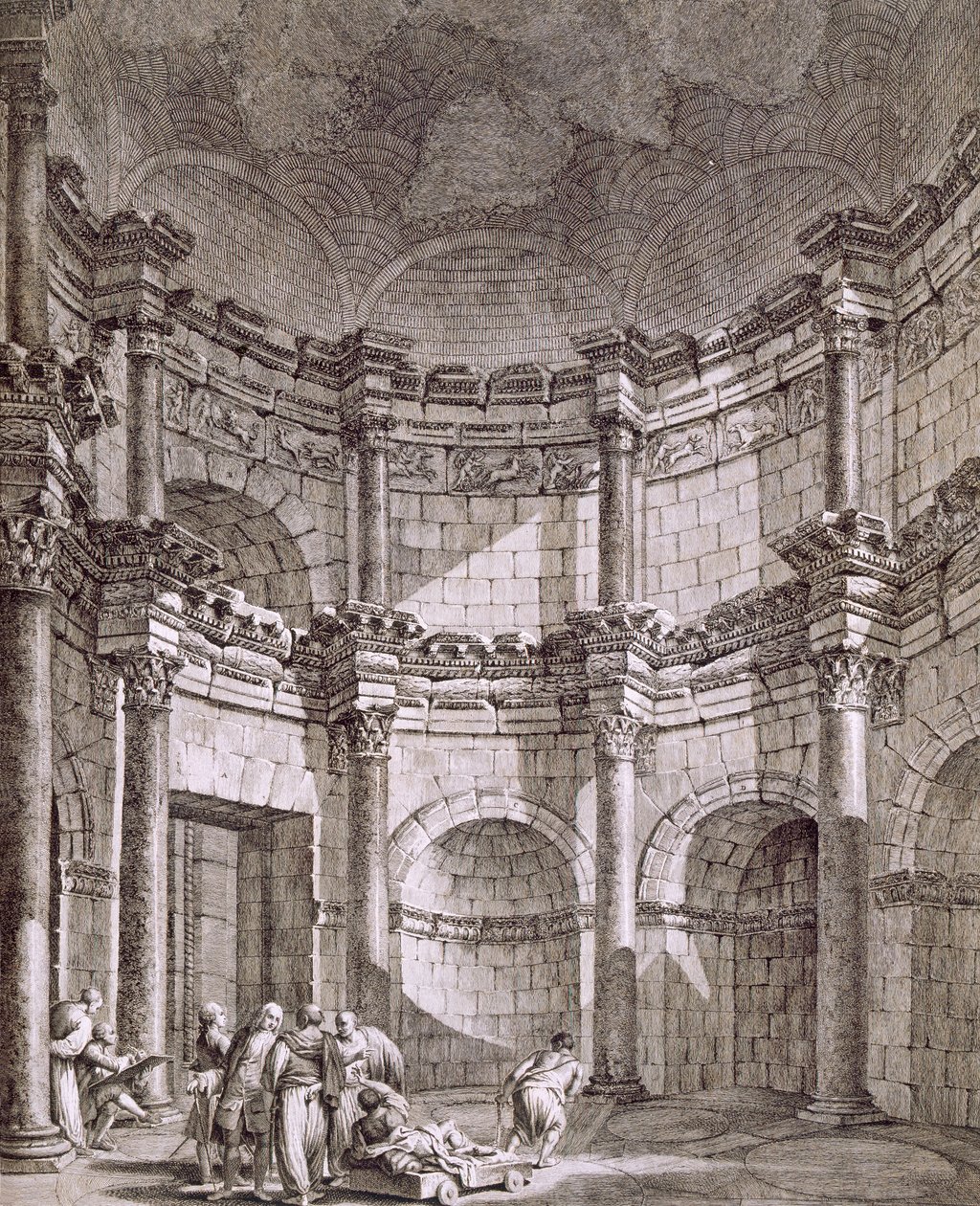 Jupiter-templet, fra "Ruinerne af kejser Diocletians palads i Spalatro i Dalmatien", udgivet i 1764 af Robert Adam