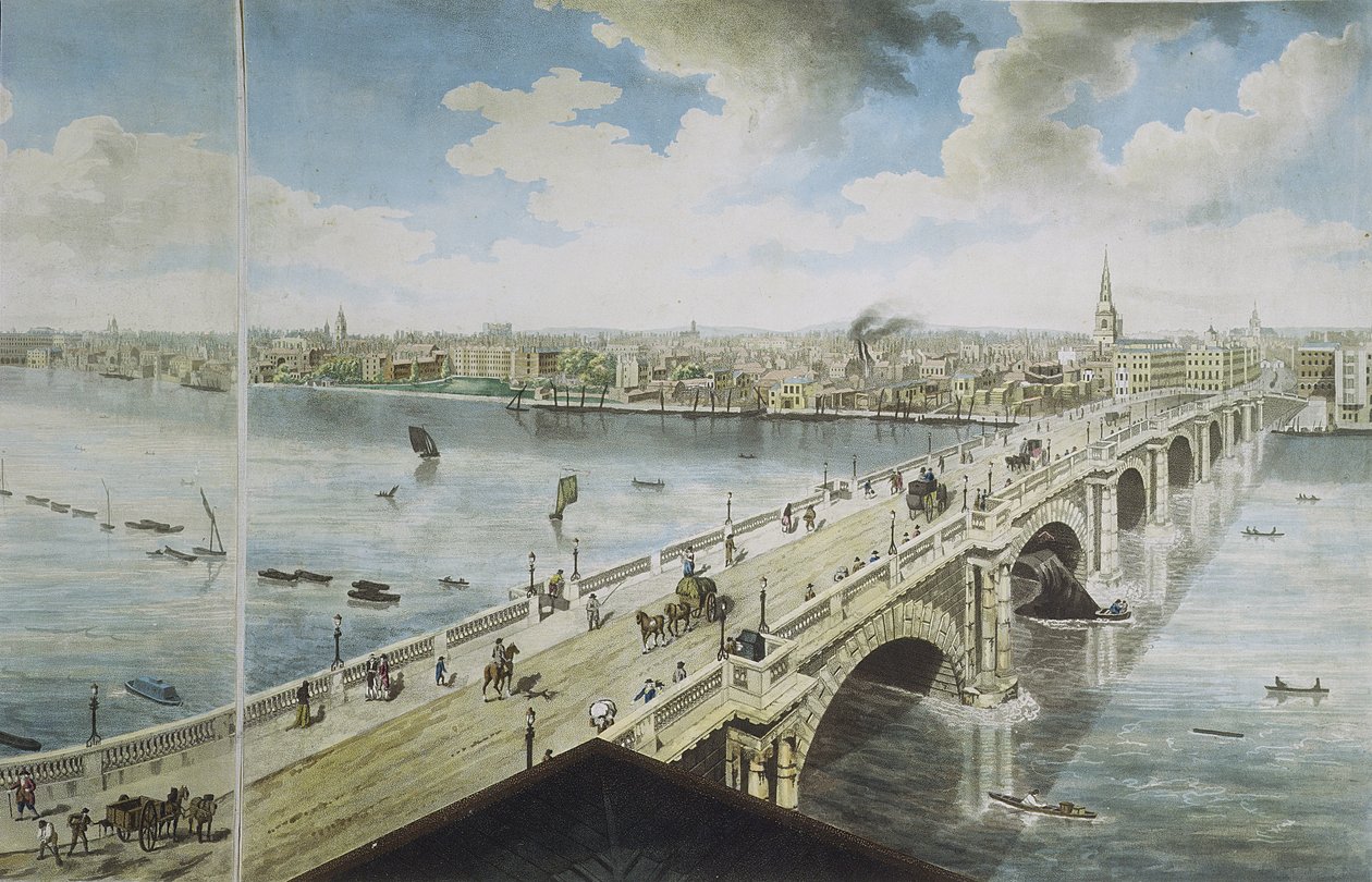 Panoramaudsigt over London, 1792-93 (farvet akvatint) af Robert Barker