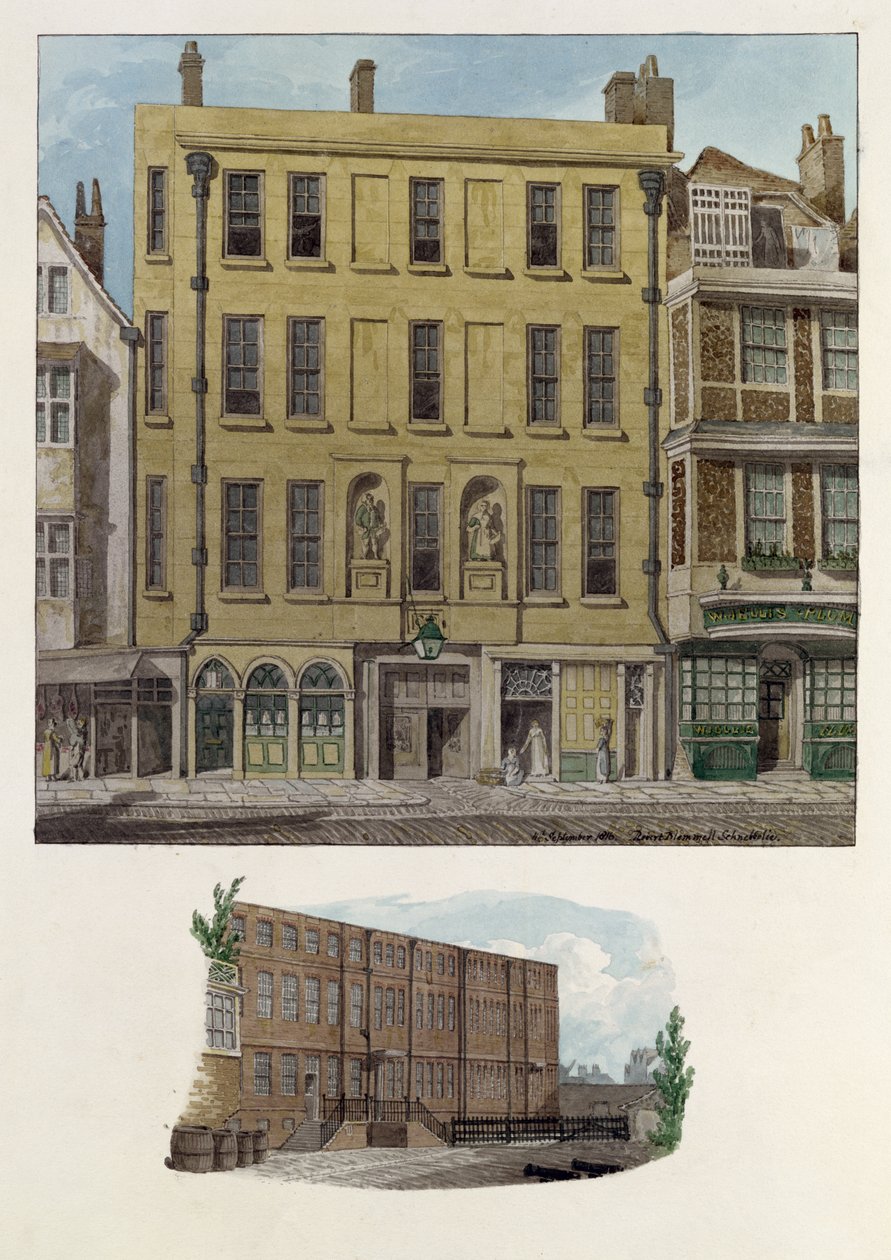 Arbejdshus i Bishopsgate, 1816 af Robert Blemell Schnebbelie