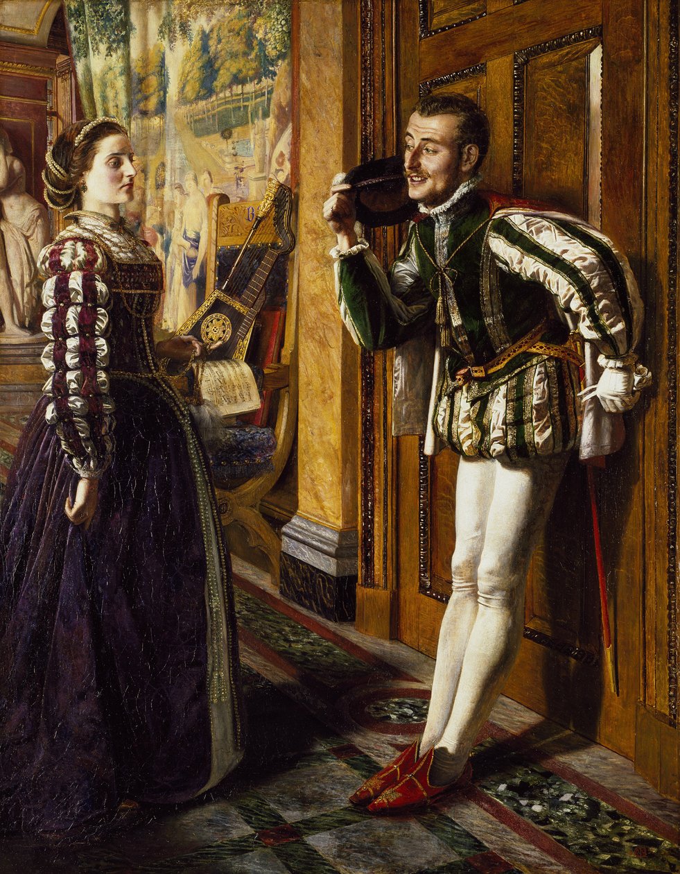 The Taming of the Shrew: Katherine og Petruchio, 1855 af Robert Braithwaite Martineau
