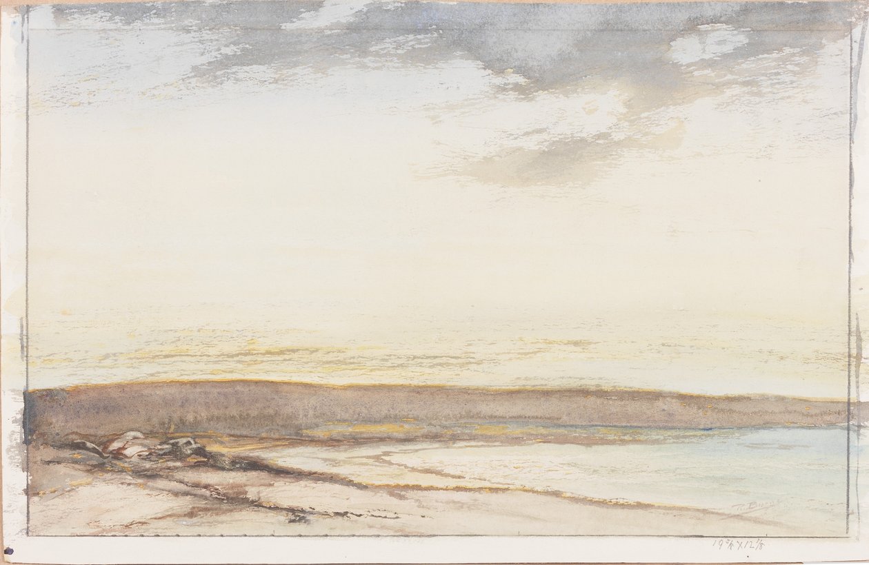 Errait, Coast of Mull (blyant og akvarel (vask) på papir (klæbet på kort)) af Robert Burns