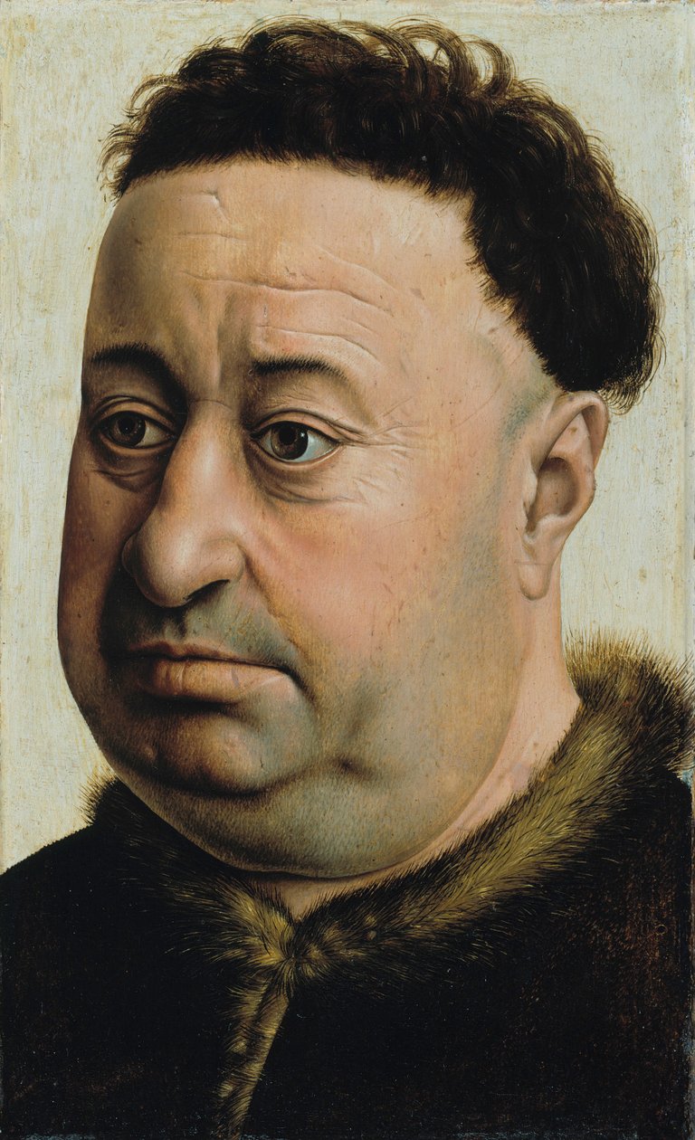 Portræt af en overvægtig mand, sandsynligvis Robert de Masmines af Robert Campin
