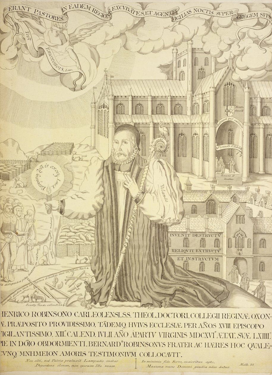 Fru New Coll 380, f5r. Antikviteterne fra Cathedral Church of Saint Mary, Carlisle, tegnet af Robert Carlile, 1795 (pen og blæk og vask på papir) af Robert Carlile