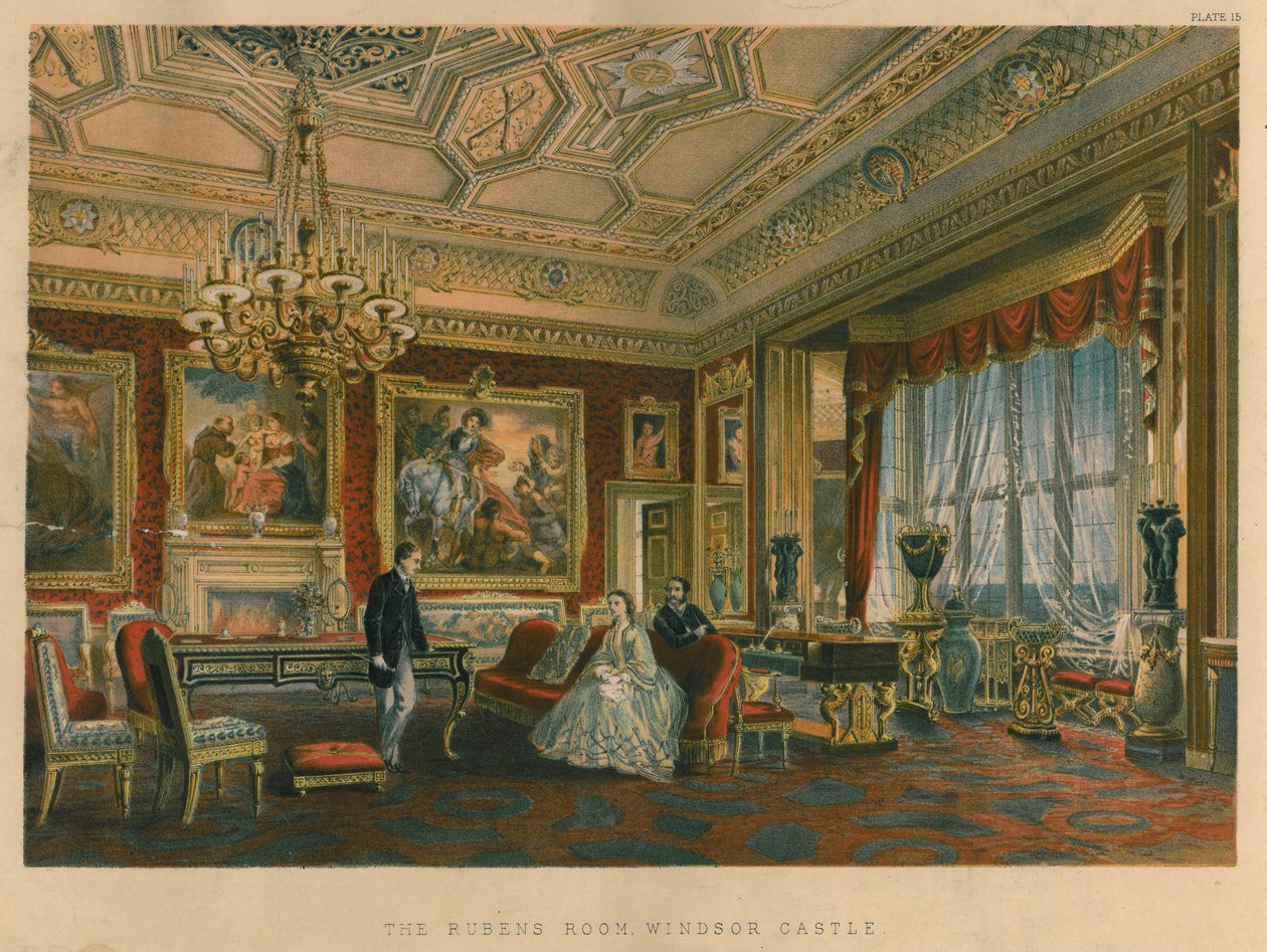 Rubens Room, Windsor Castle, 1863 af Robert Charles Dudley