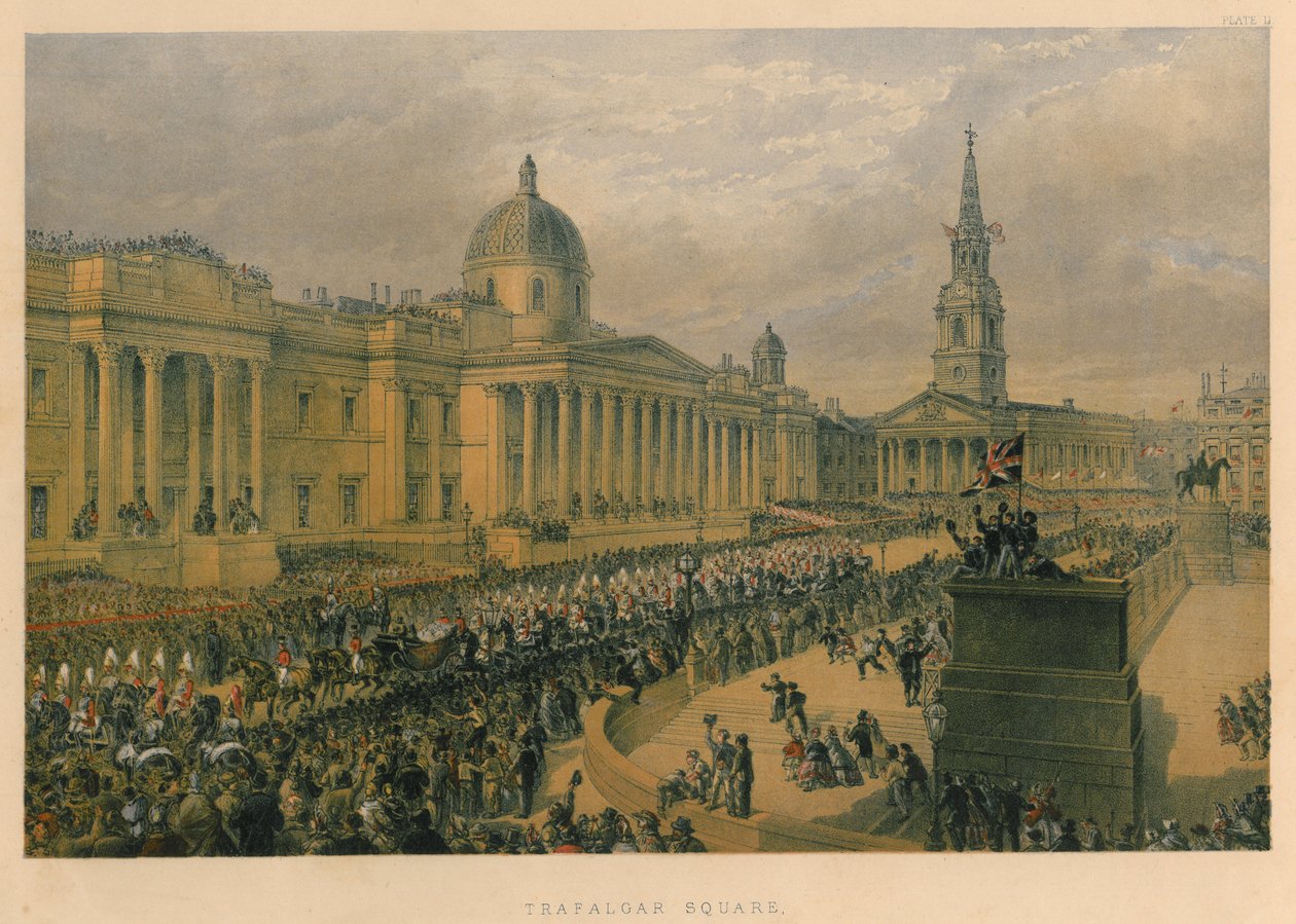 Trafalgar Square, 1863 af Robert Charles Dudley