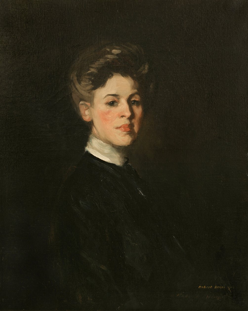 Portræt af Maja i mørkeblå, 1903 af Robert Cozad Henri