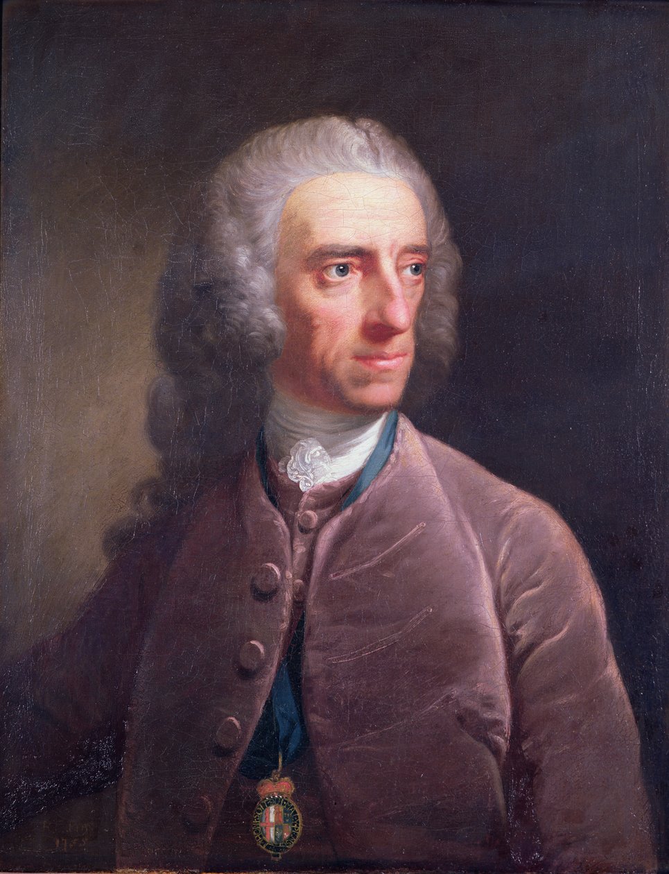 Portræt af Stephen Martin Leake (1702-73) 1755 af Robert Edge Pine