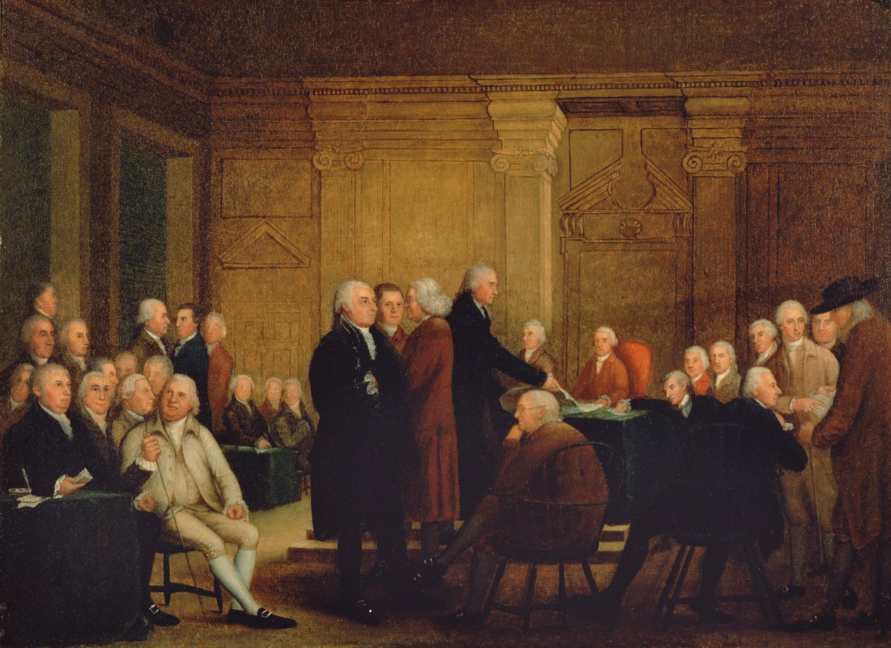 Kongressens stemmeuafhængighed, ca. 1795-1801 af Robert Edge Pine