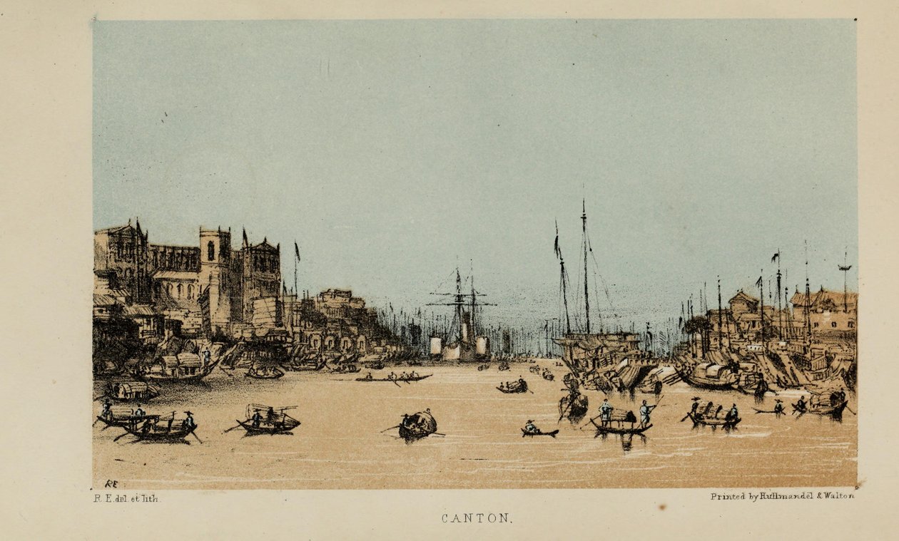 Canton, akvarelmaleri af Robert Elwes (1819-1878), en velhavende ung britisk gentleman fra Norfolk af Robert Elwes