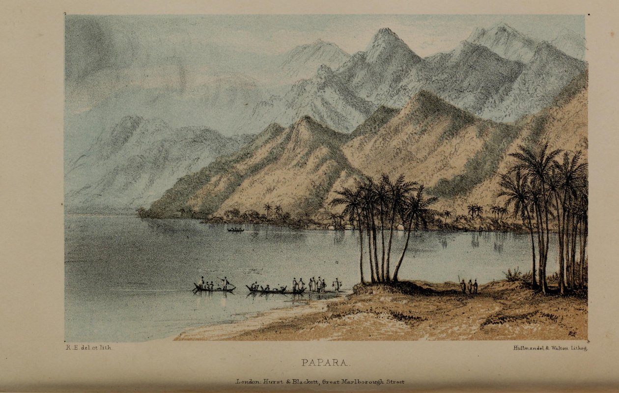 Papara, akvarelmaleri af Robert Elwes (1819-1878), en velhavende ung britisk herre fra Norfolk af Robert Elwes
