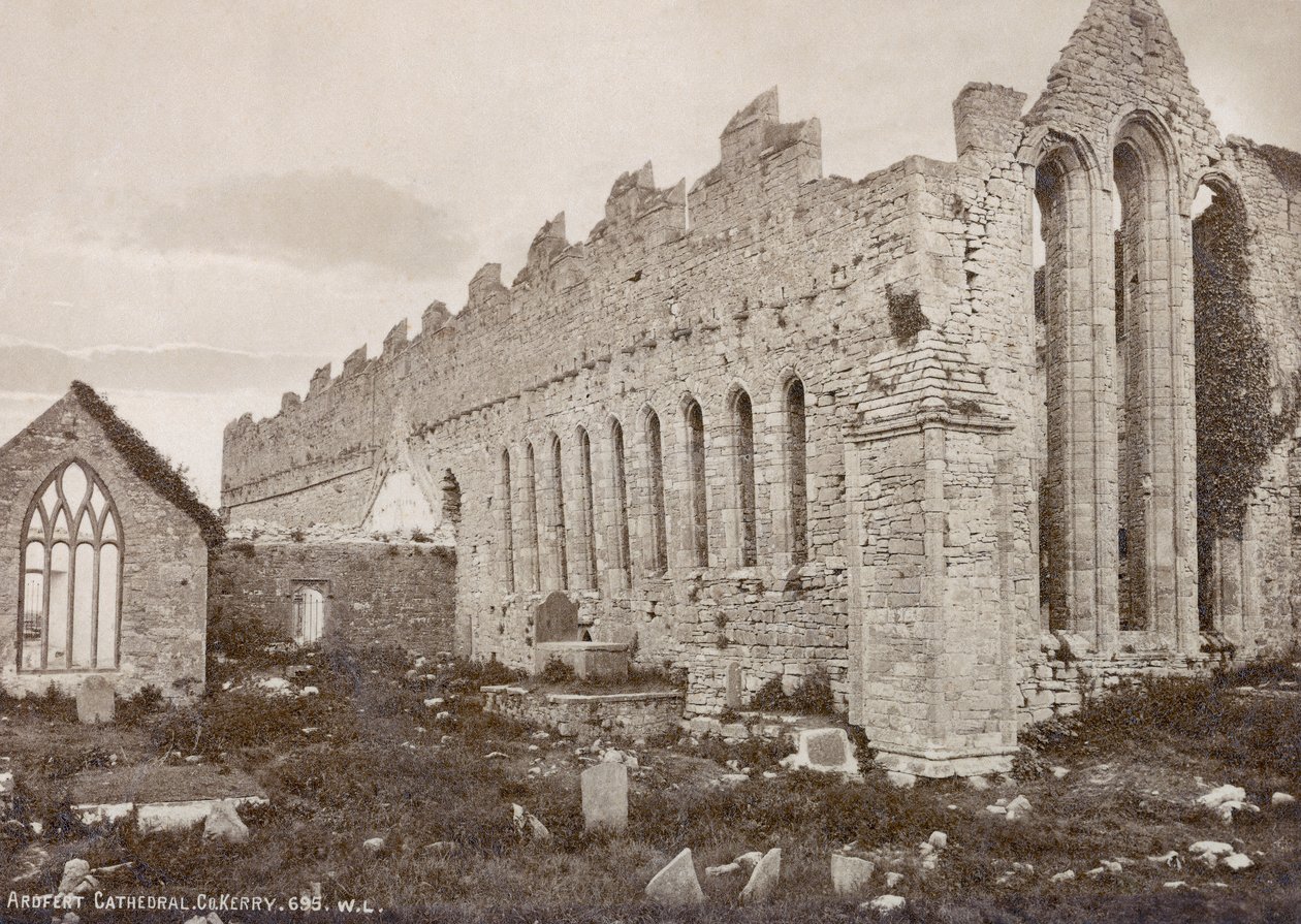 Ardfert Cathedral, fotograferet af Robert French for William Lawrence Photographic Studio, ca. 1880