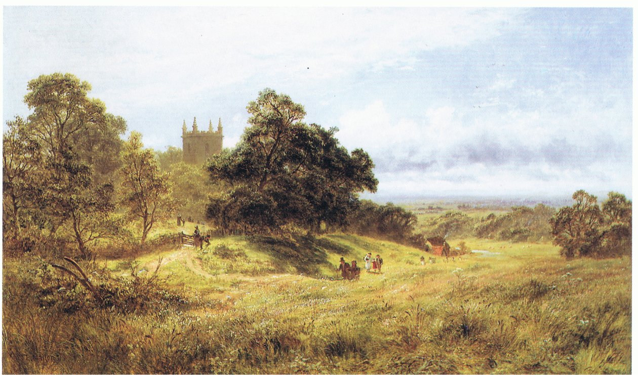 På vej til kirken, South Downs af Robert Gallon