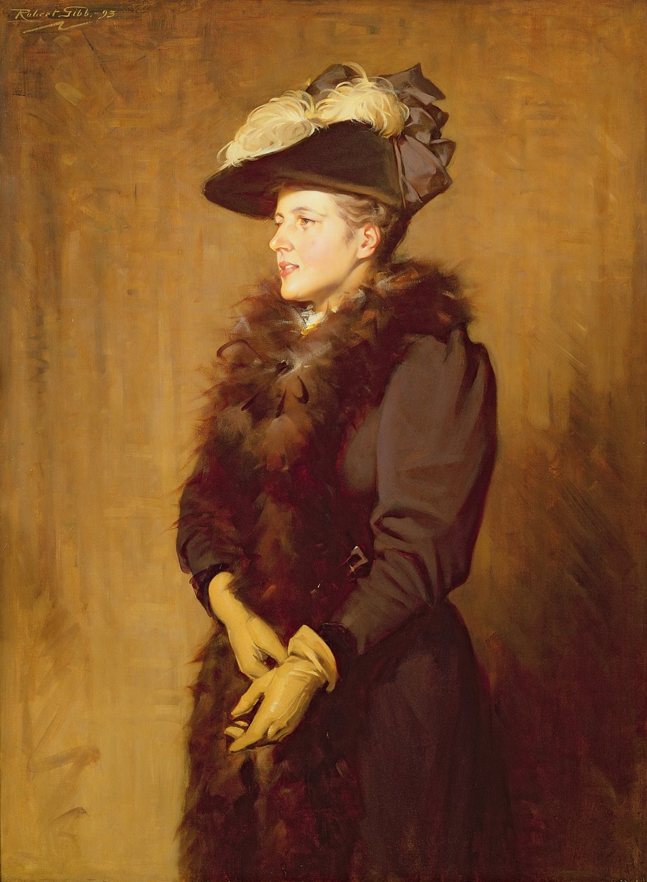 Kunstnerens hustru, 1893 af Robert Gibb