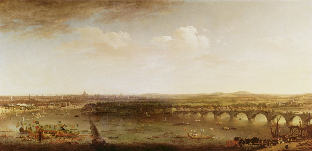 Thames og Westminster af Robert Griffier