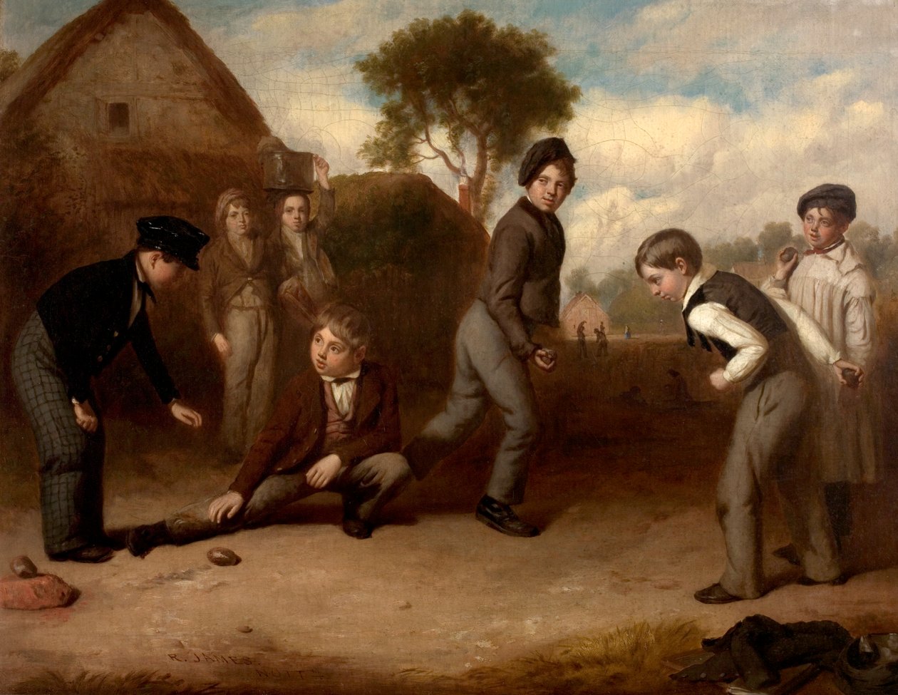 Drenge der spiller Andesten, ca. 1845 af Robert James