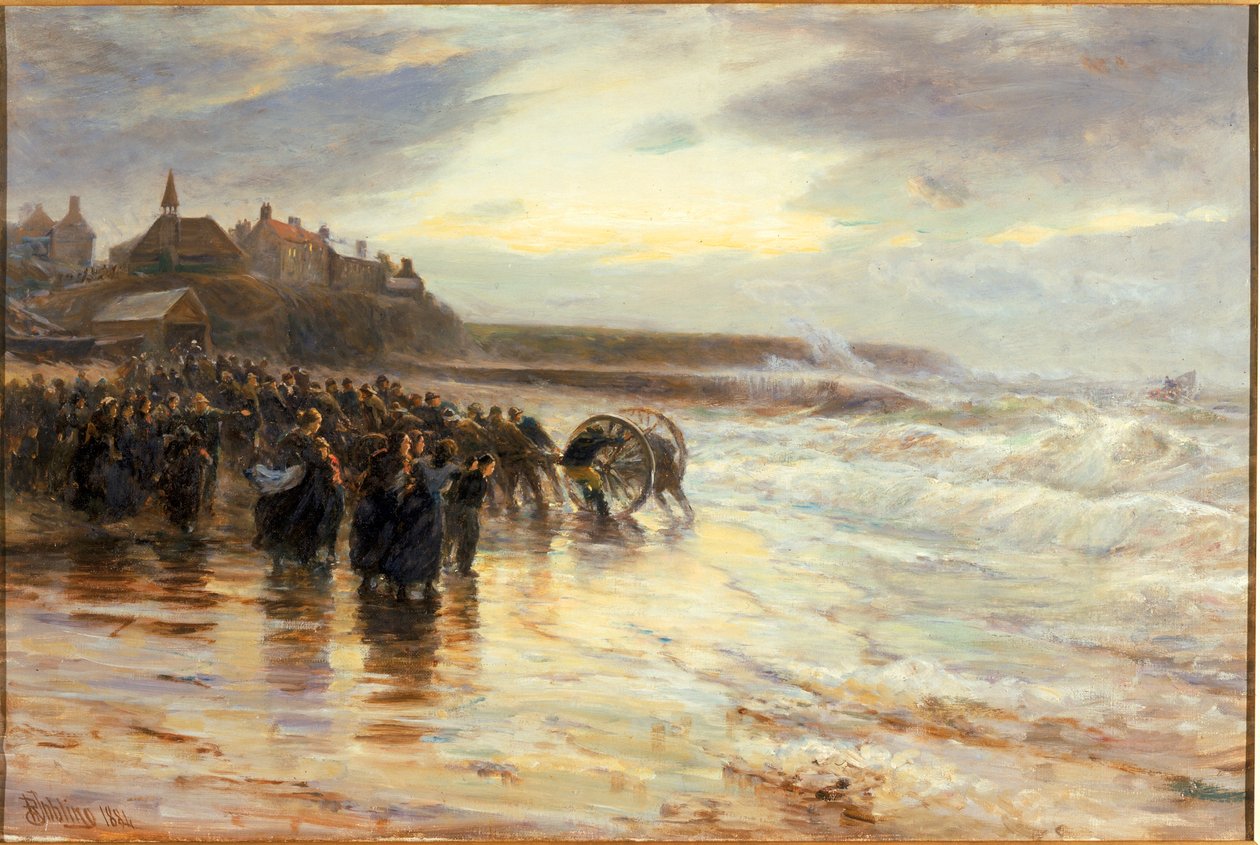 Redningsbåden off, 1884 af Robert Jobling