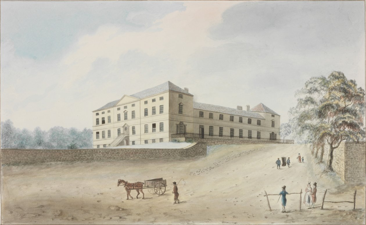 The General Infirmary, Newcastle upon Tyne (blyant og wc på papir) af Robert Johnson