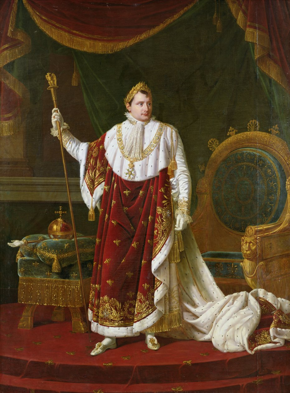 Portræt af Napoleon (1769-1821) i hans kroningsklæder, 1811 af Robert Lefevre