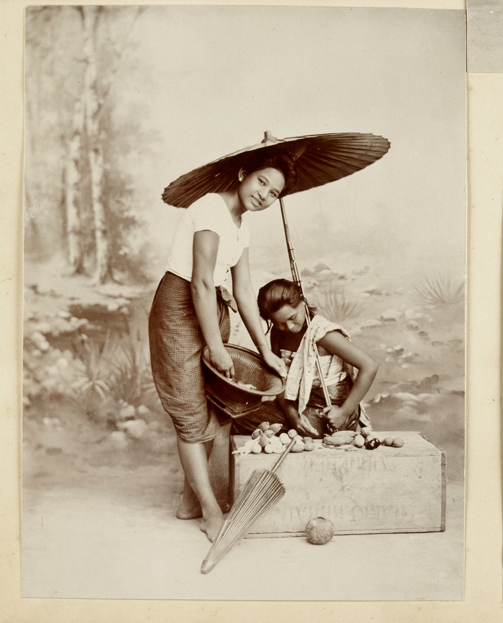 Pige med en parasol, 1890 af Robert Lenz
