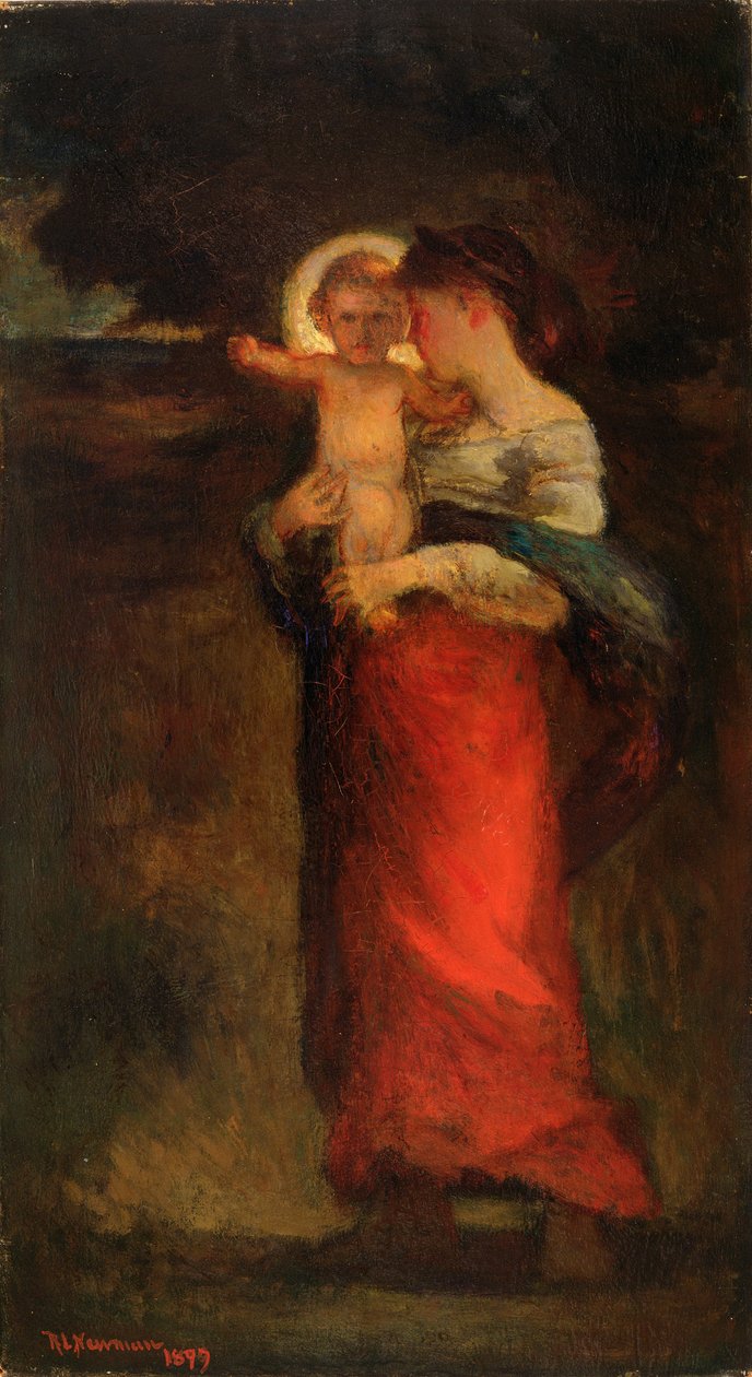 Madonna og barn, 1897 af Robert Loftin Newman