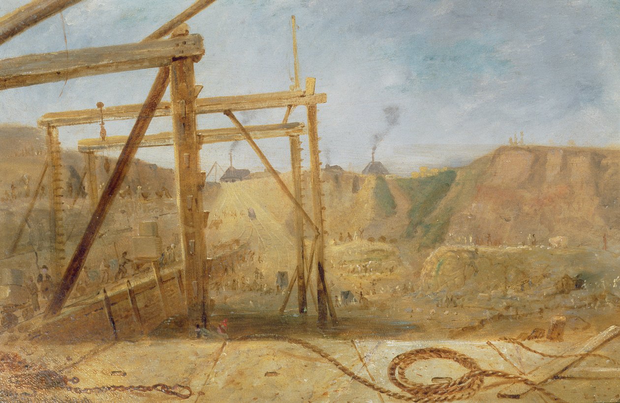Topmole i indre havn, der ser indad, maj 1829 af Robert Mackreth