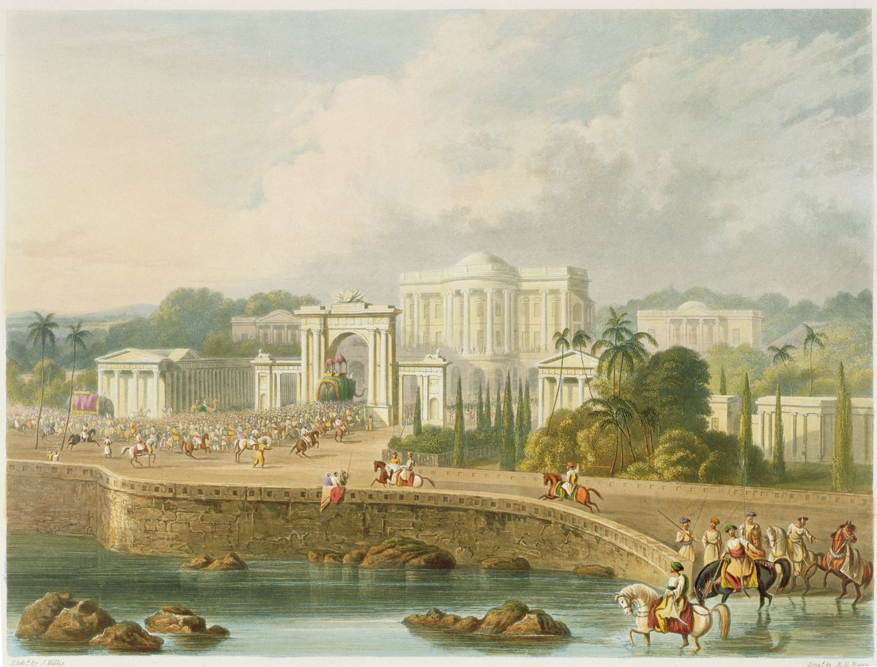 The British Residency i Hyderabad i 1813, fra bind II af 