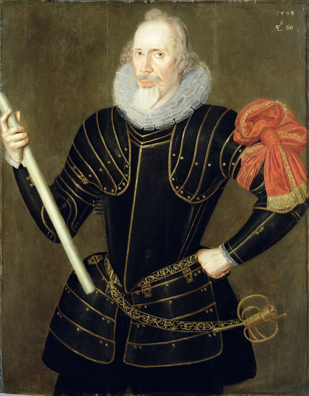 Portræt af en mand, 1593 af Robert Peake