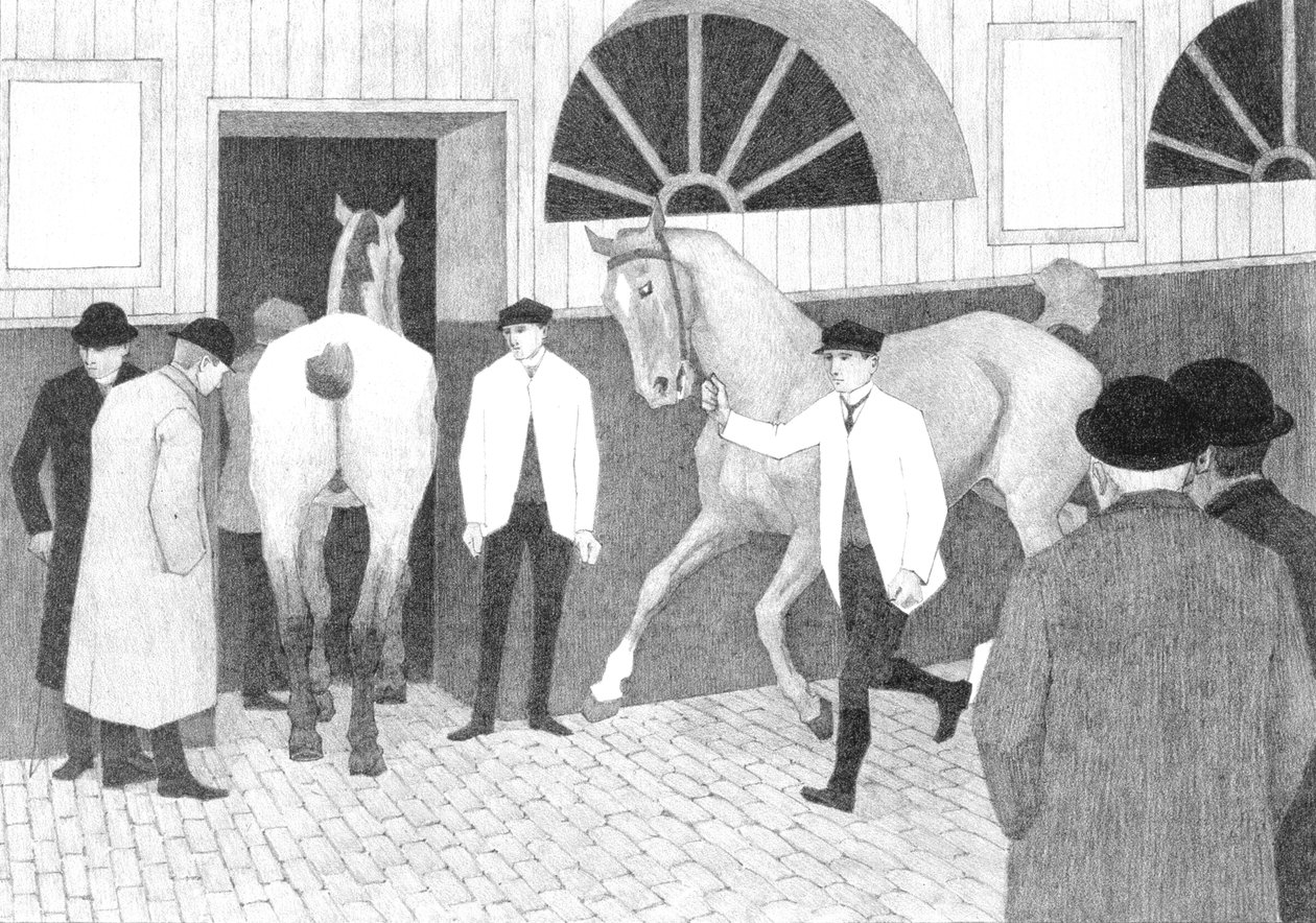 The Horse Mart (Barbican No.1) 1920 af Robert Polhill Bevan