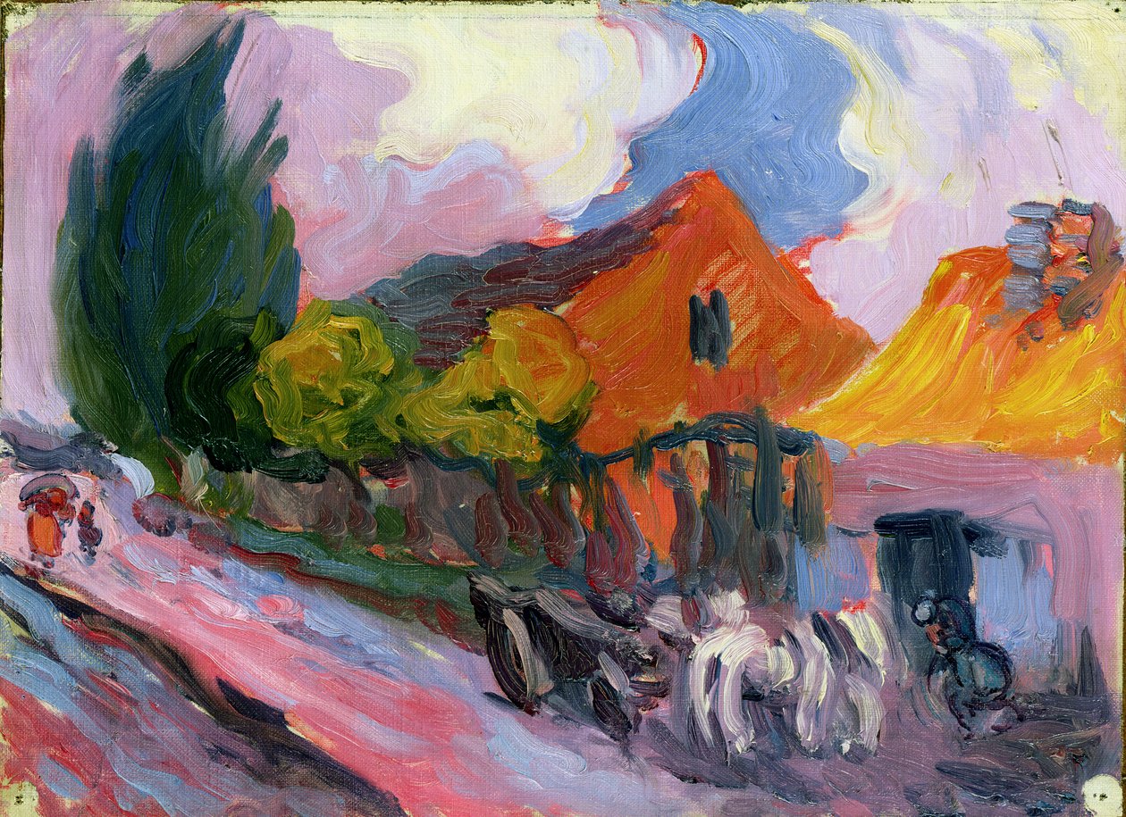 The Smith at Szeliwy, Polen, 1904 (bord) af Robert Polhill Bevan