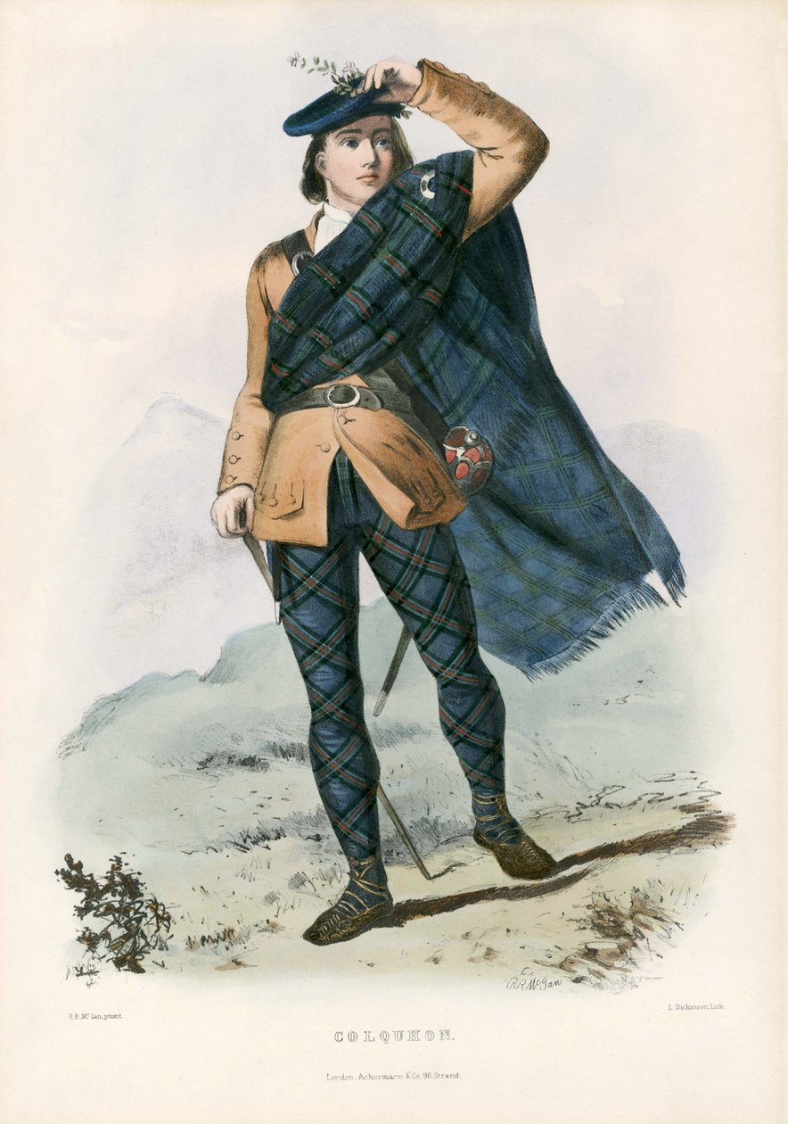 Colquhoun, fra The Clans of the Scottish Highlands, pub.1845 af Robert Ronald McIan
