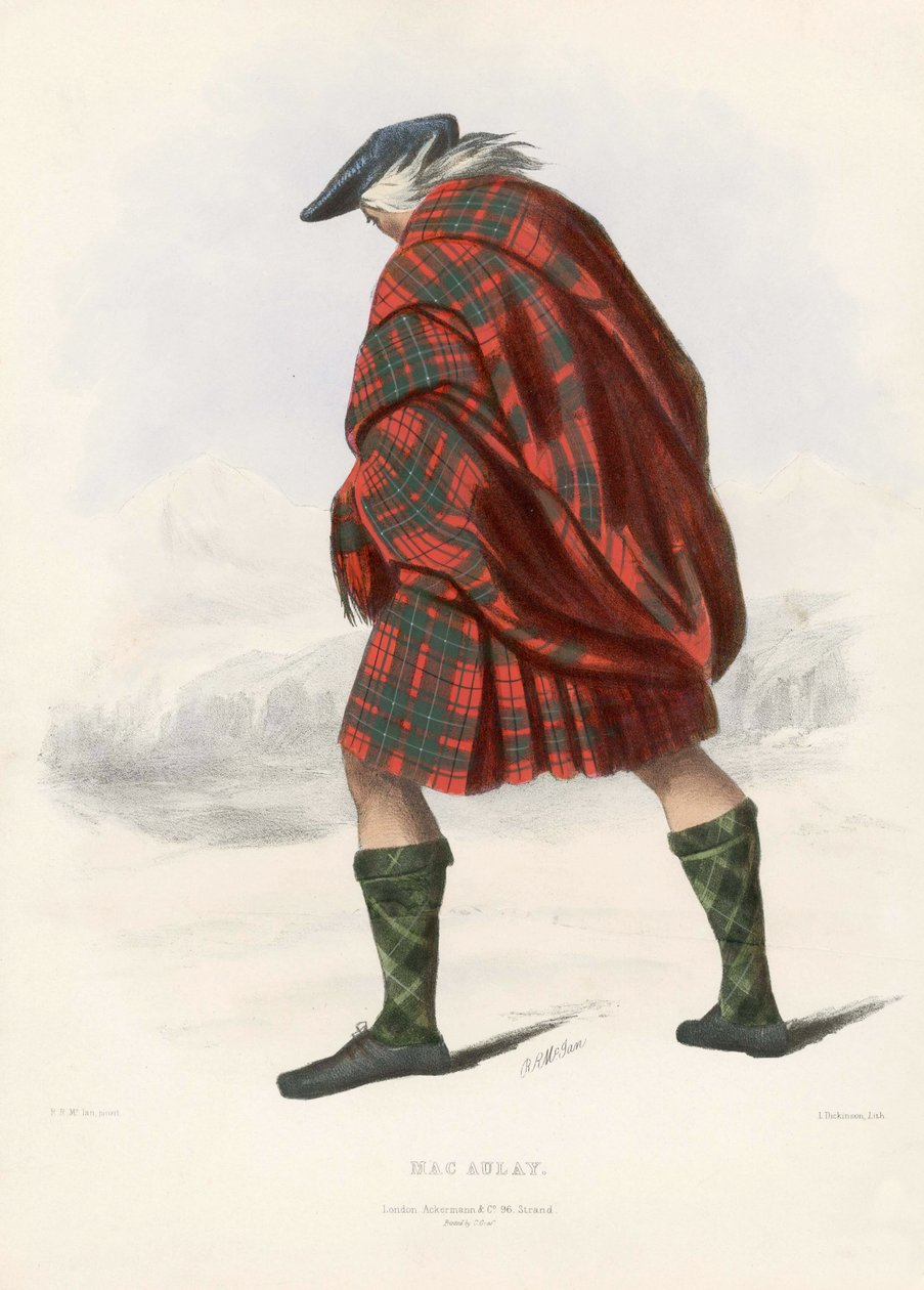 Mac Aulay, fra The Clans of the Scottish Highlands, pub.1845 af Robert Ronald McIan