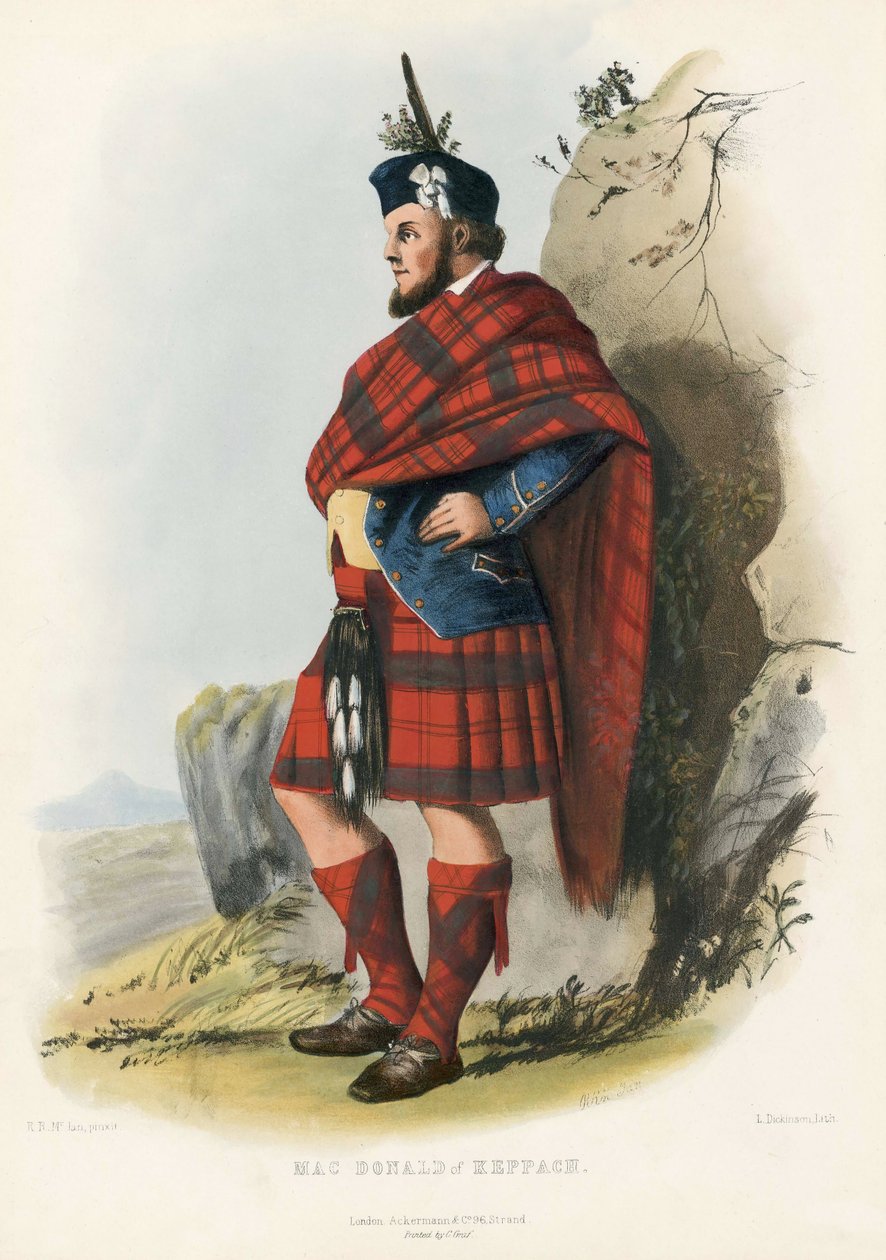Mac Donald af Keppagh, fra The Clans of the Scottish Highlands, pub.1845 af Robert Ronald McIan