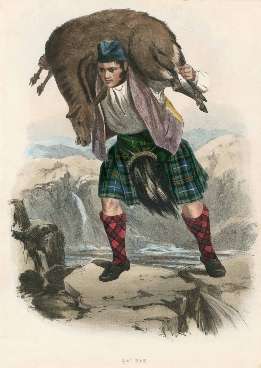 Mac Rae, fra The Clans of the Scottish Highlands, pub.1845 af Robert Ronald McIan