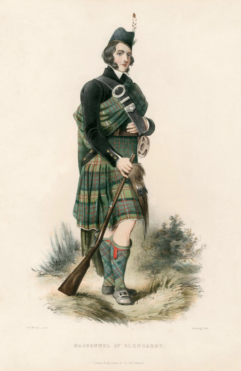 Macdonnell of Glengarry, fra The Clans of the Scottish Highlands, pub.1845 af Robert Ronald McIan