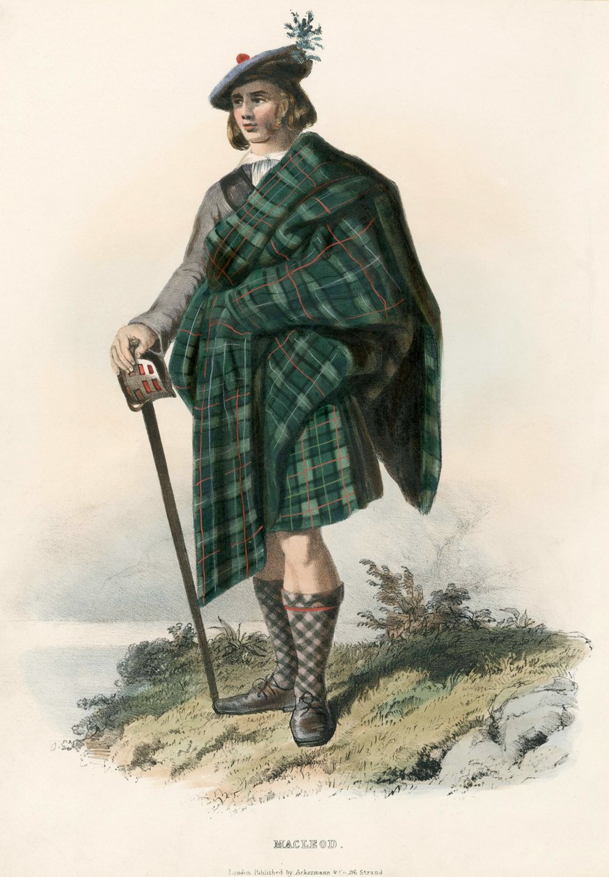 Macleod, fra The Clans of the Scottish Highlands, pub.1845 af Robert Ronald McIan