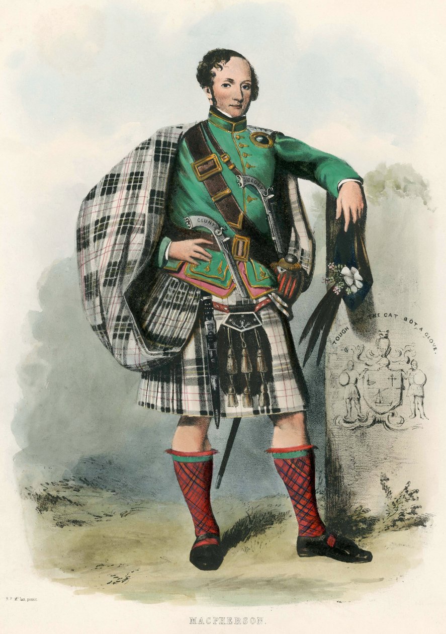 Macpherson, fra The Clans of the Scottish Highlands, pub.1845 af Robert Ronald McIan