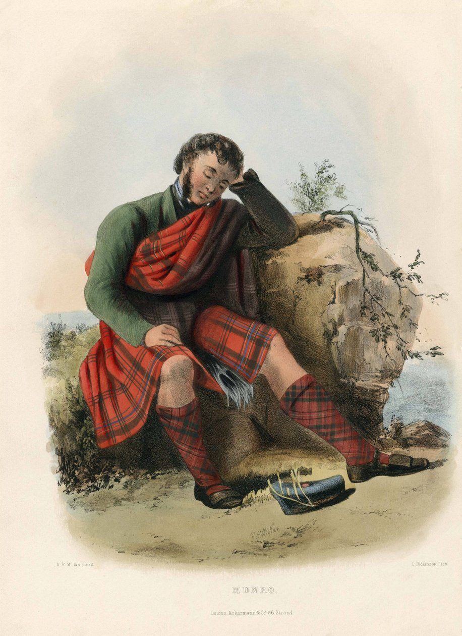 Munro, fra The Clans of the Scottish Highlands, pub.1845 af Robert Ronald McIan
