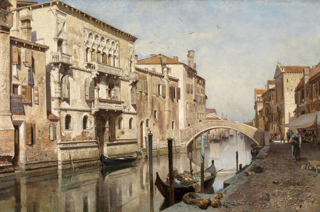 Udsigt over Palazzo del Cammello i Venedig af Robert Russ