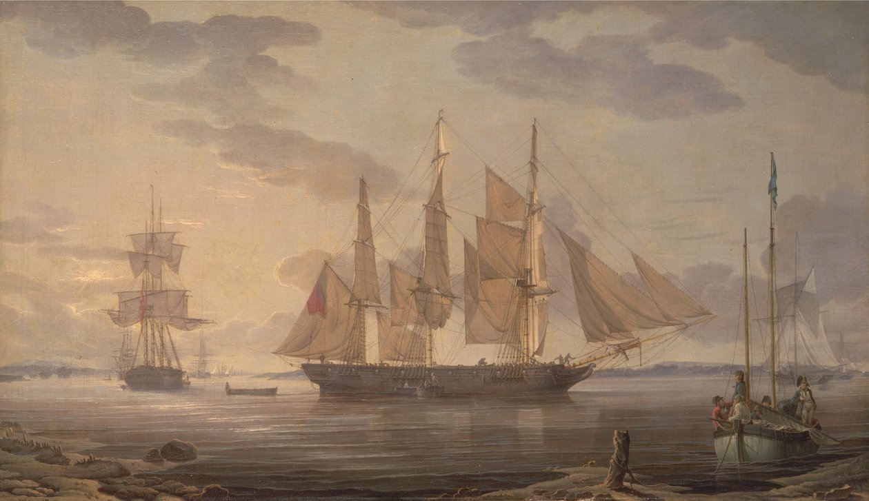 Skibe i havnen af Robert Salmon