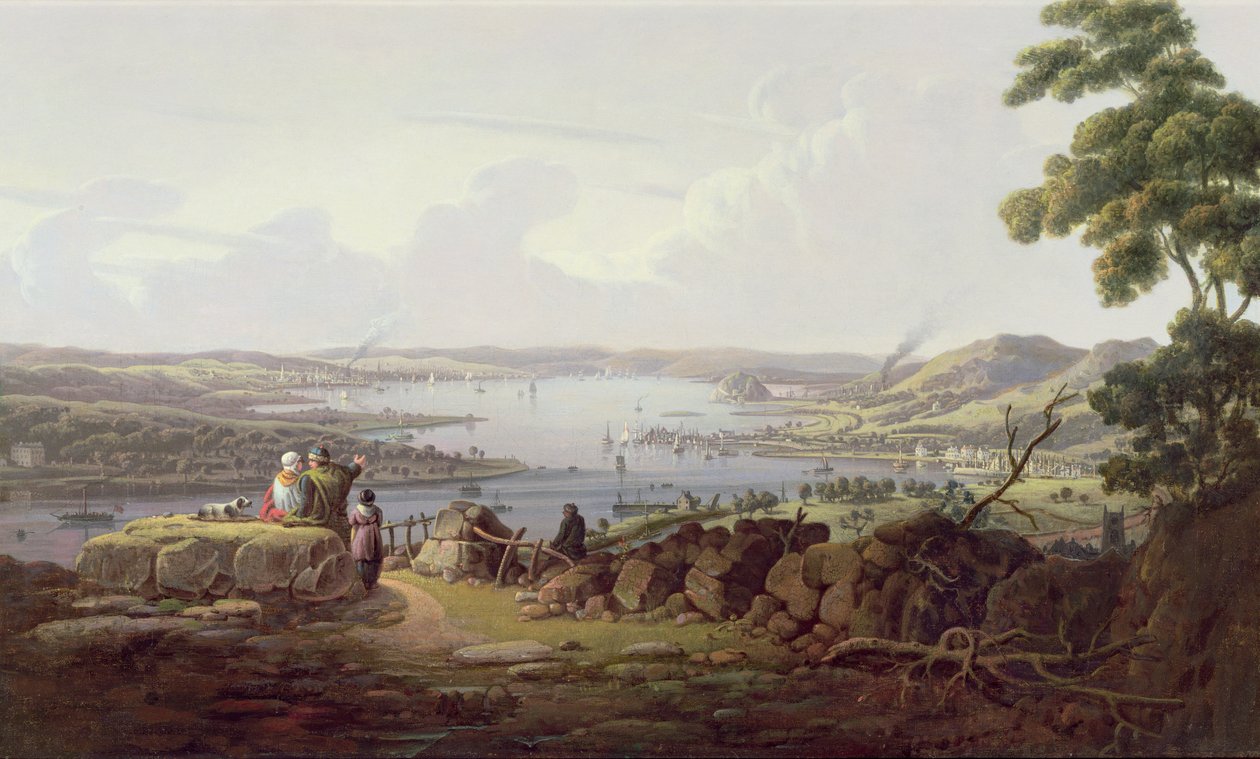 Udsigt over Greenock, Skotland af Robert Salmon
