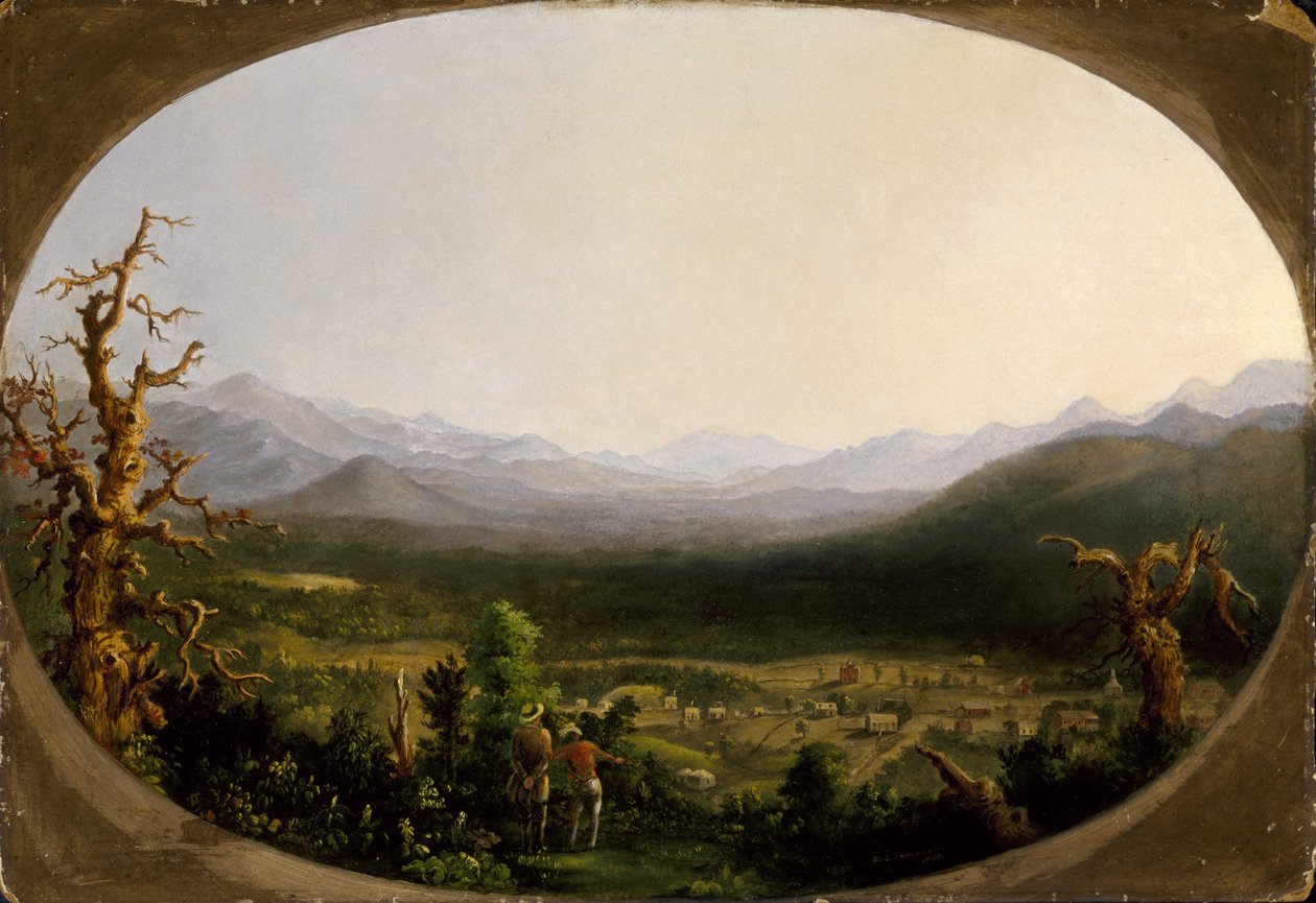 En udsigt over Asheville, North Carolina af Robert Scott Duncanson