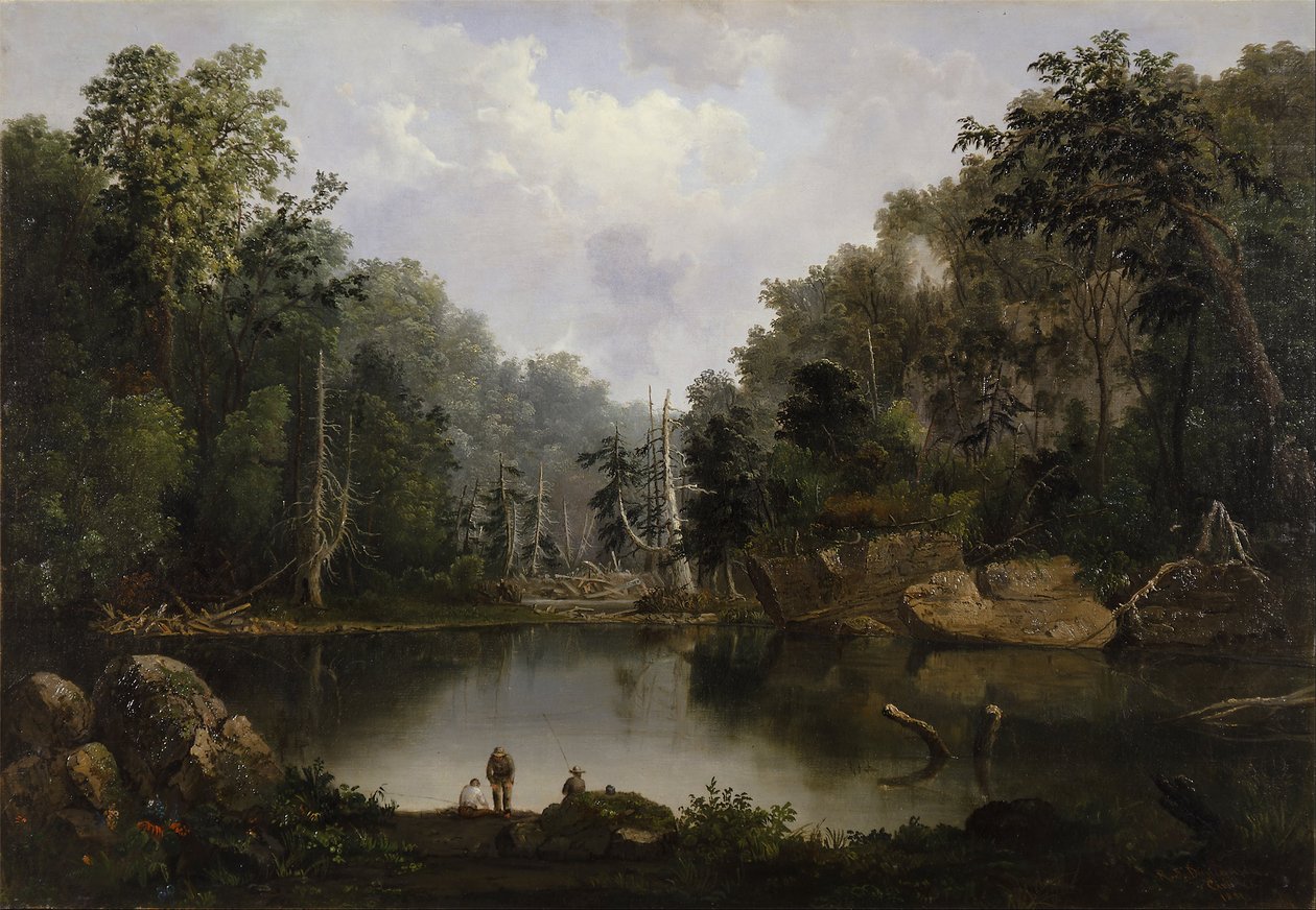 Blue Hole, Flood Waters, Little Miami River af Robert Scott Duncanson