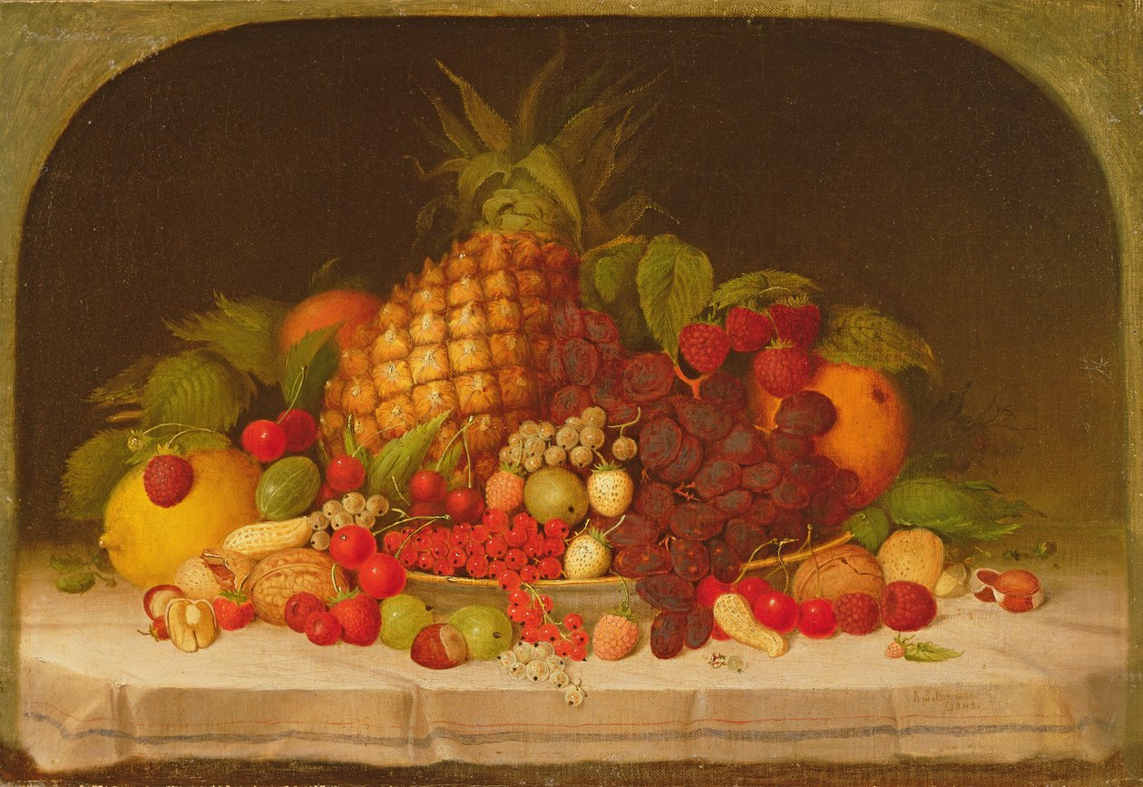 Frugtstykke, 1849 af Robert Scott Duncanson