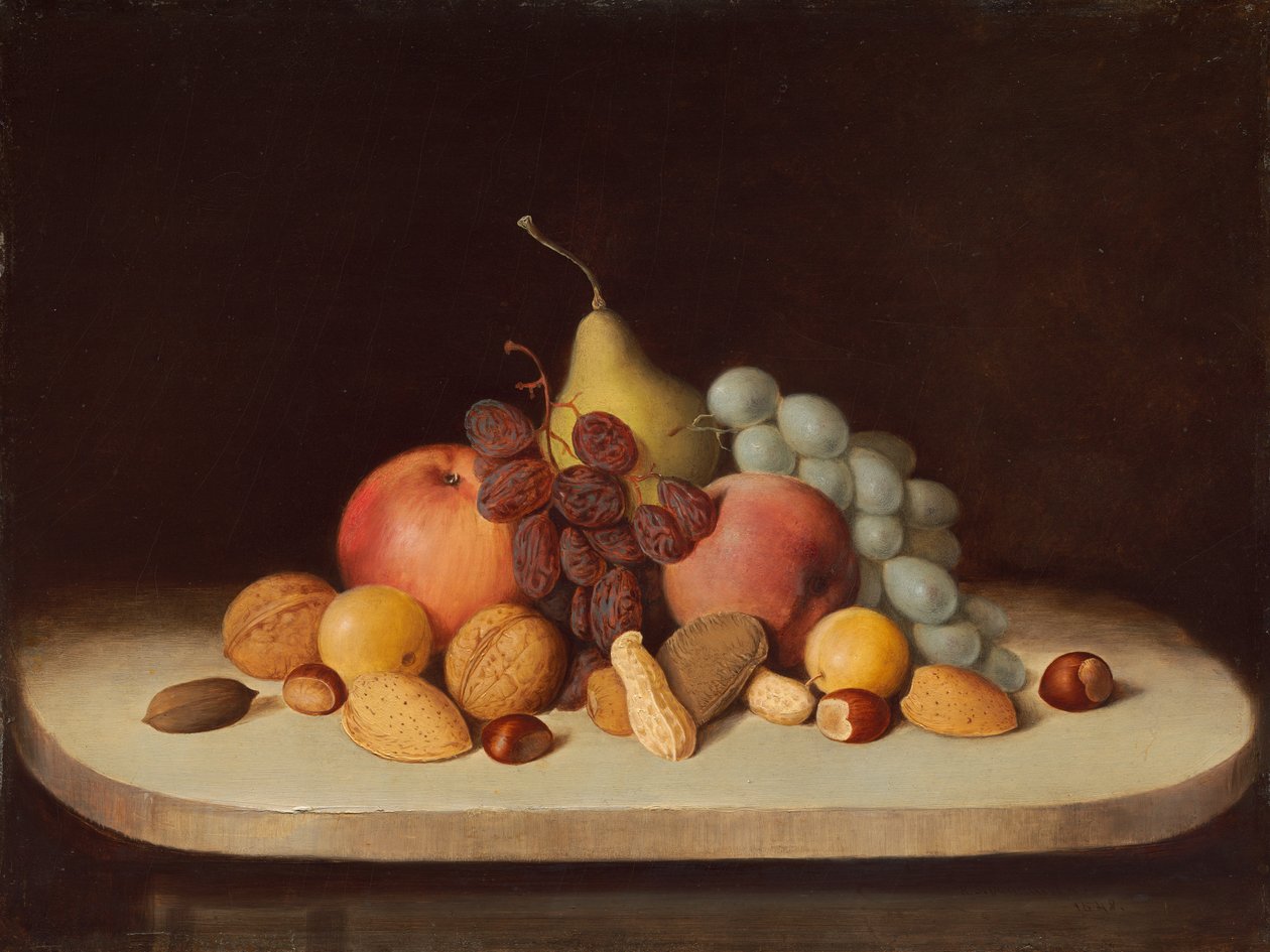Stilleben med frugt og nødder af Robert Scott Duncanson
